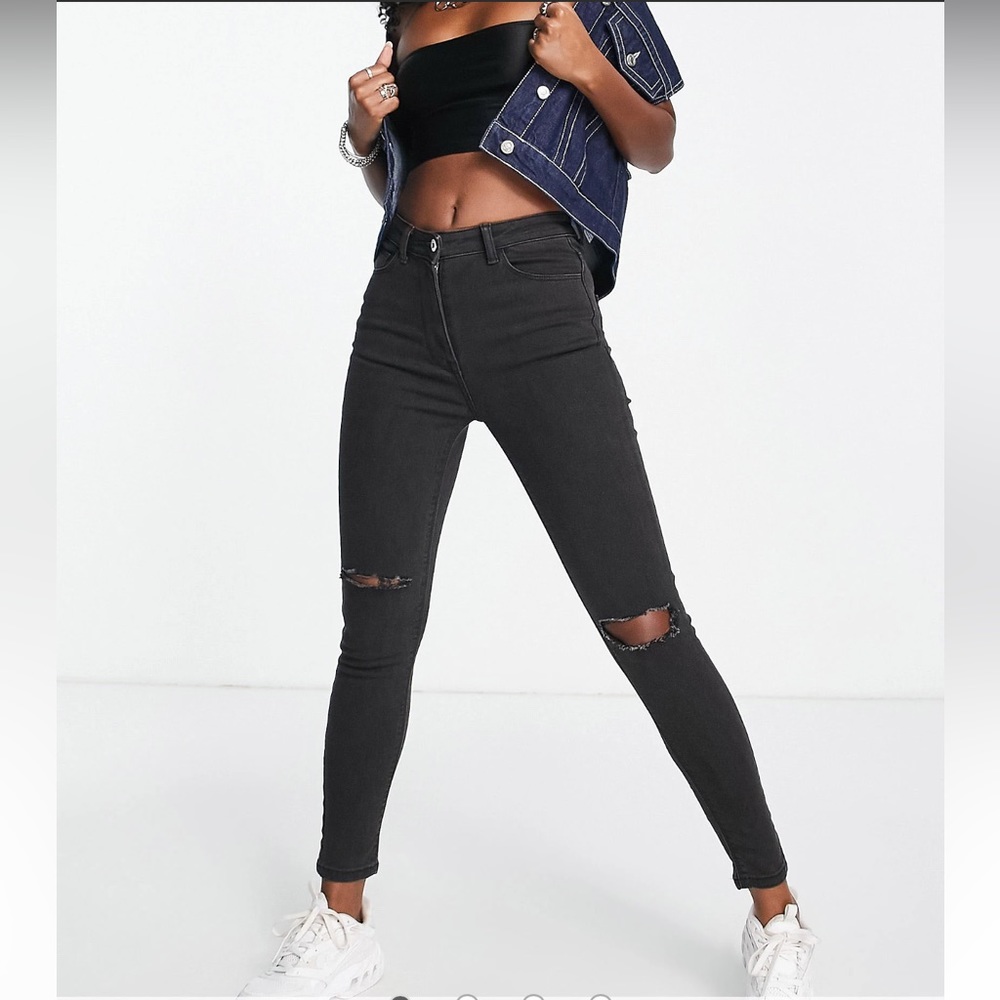ASOS Black Denim Jeans size 32inch waist - Picture 1 of 4